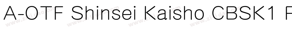 A-OTF Shinsei Kaisho CBSK1 Pro字体转换